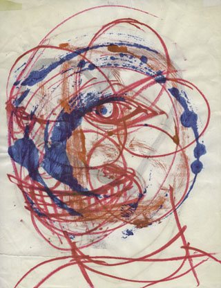 PORTRAIT OF UNKNOWN MAN IN RED, WHITE & BLUE (Side A)